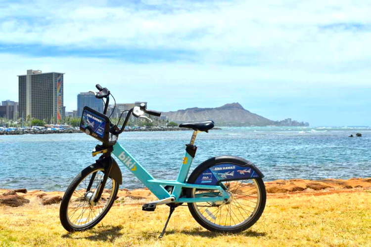 ここだけのオアフ島 ホノルル 口コミ体験談 シェアサイクル Biki ビキ のプリペイドカード事前購入 ワイキキ周辺を自由にサイクリング